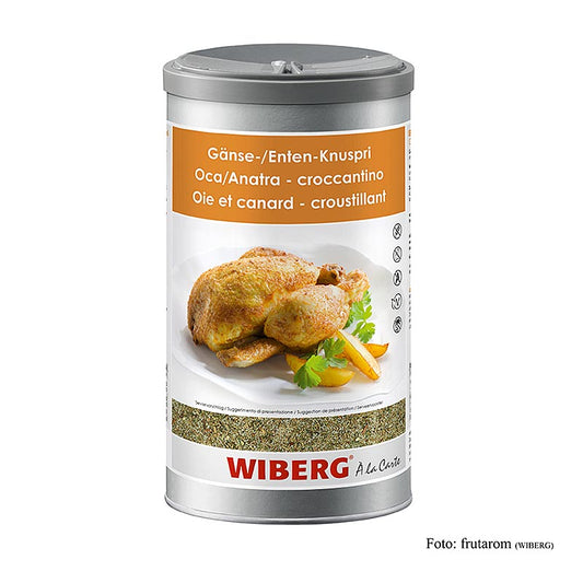 Paquet de 950 grammes de sel d'assaisonnement croustillant pour oie/canard Wiberg avec enrobage croustillant