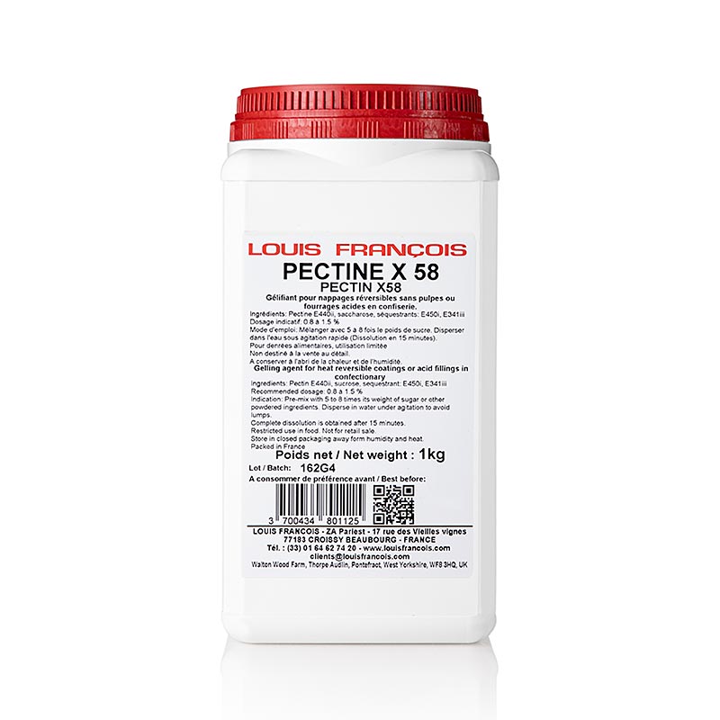 1 kg Pectine X 58, gélifiant pour les glaçages sans pulpe de fruits