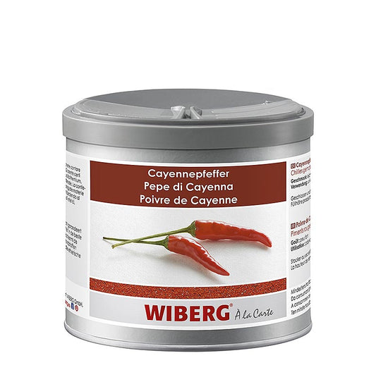 Piment de Cayenne Wiberg moulu en paquet de 260g, parfait pour les étagères à épices