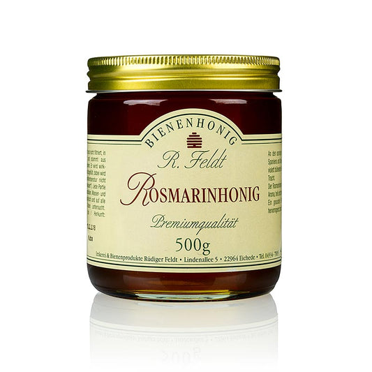 Miel liquide de romarin d'Espagne à la délicate saveur florale, 500 g - texte alternatif pour l'image