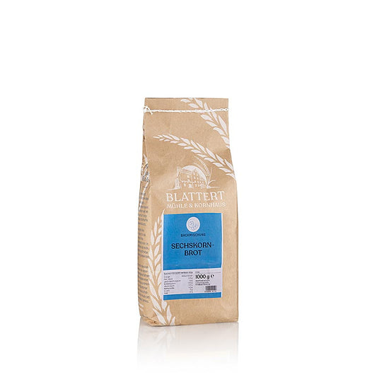 Mélange pour pain à six céréales, Blattert Mühle, 1 kg - mélange de haute qualité pour le pain artisanal à six céréales
