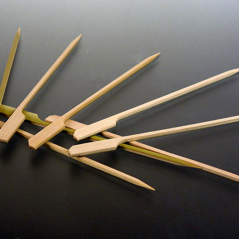 Brochettes en bambou, avec extrémité en forme de feuille, 15cm, 250 pièces, idéal pour la restauration