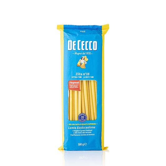 De Cecco Zita macaronis de 4 (6)mm, 24 cm de longueur, No18, 500 g, emballé