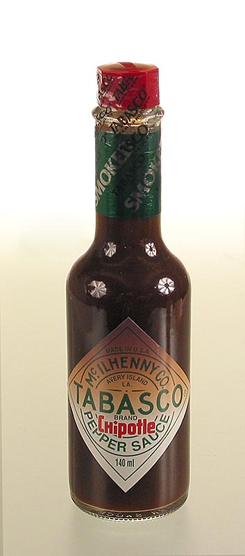 Tabasco Chipotle, avec jalapenos fumés, épicé, McIlhenny, 150 ml - sauce épicée en bouteille au goût fumé