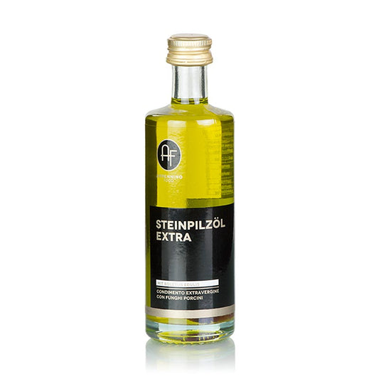 Un flacon de 60ml d'huile de cèpes, huile d'olive avec cèpes et arôme (PORCINOLIO) d'Appennino