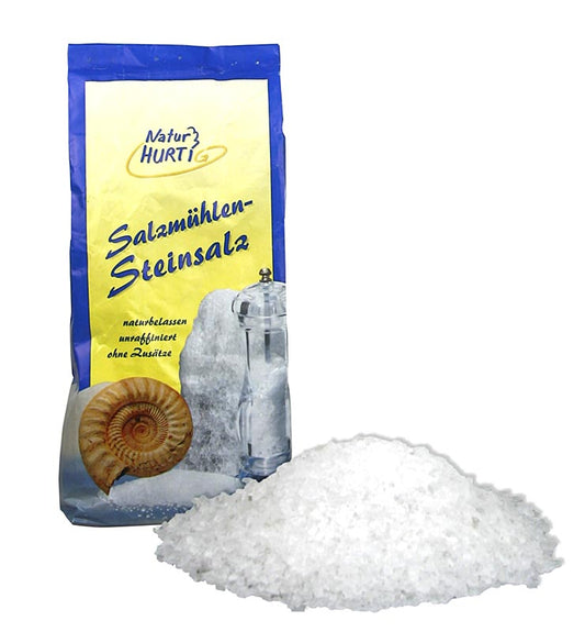 Sel de table allemand à grains fins pour moulins à sel, non traité, 1 kg
