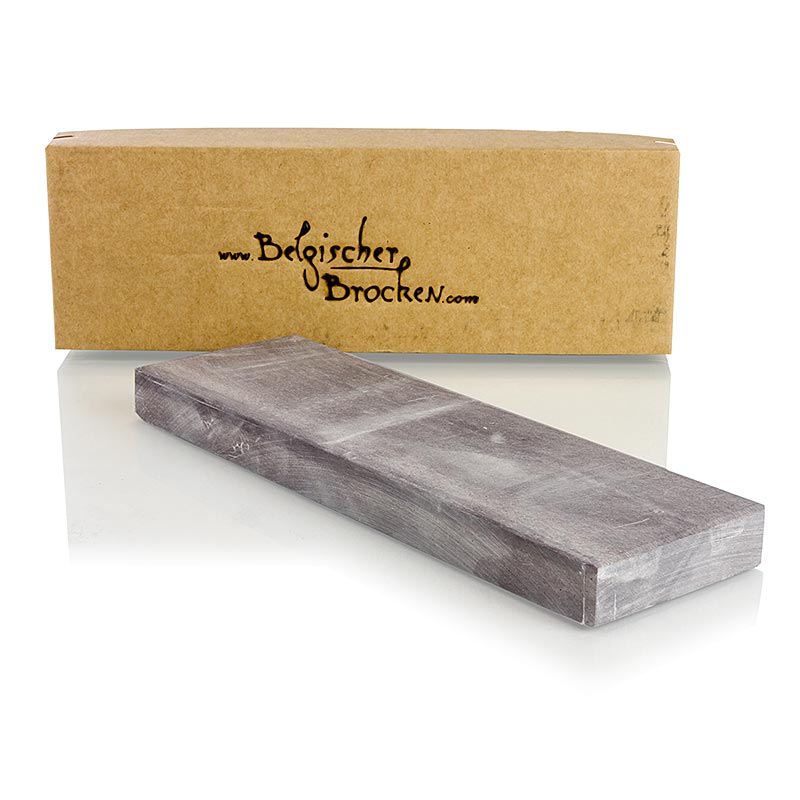Pierre à poncer Belgian chunk, pierre naturelle bleue, 15x4cm, grain 5000, 1 pièce - pierre à poncer en pierre naturelle de haute qualité de couleur bleue avec des dimensions de 15x4cm et un grain 5000, idéale pour poncer et polir différents matériaux, comprend 1 pièce