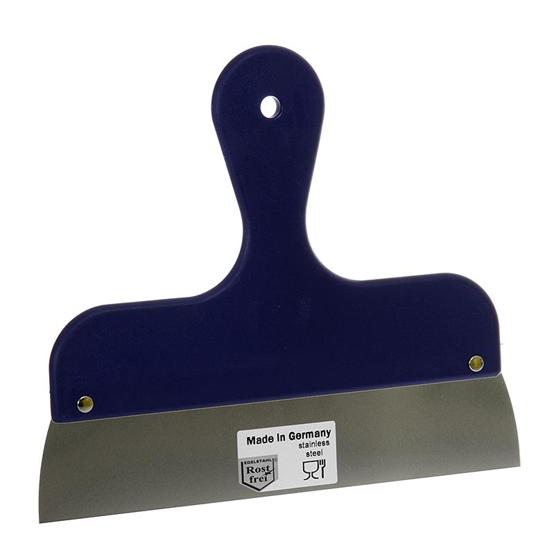 Spatule/grattoir en acier inoxydable avec manche en plastique, 1 pièce, idéal pour mélanger et gratter pendant la cuisson