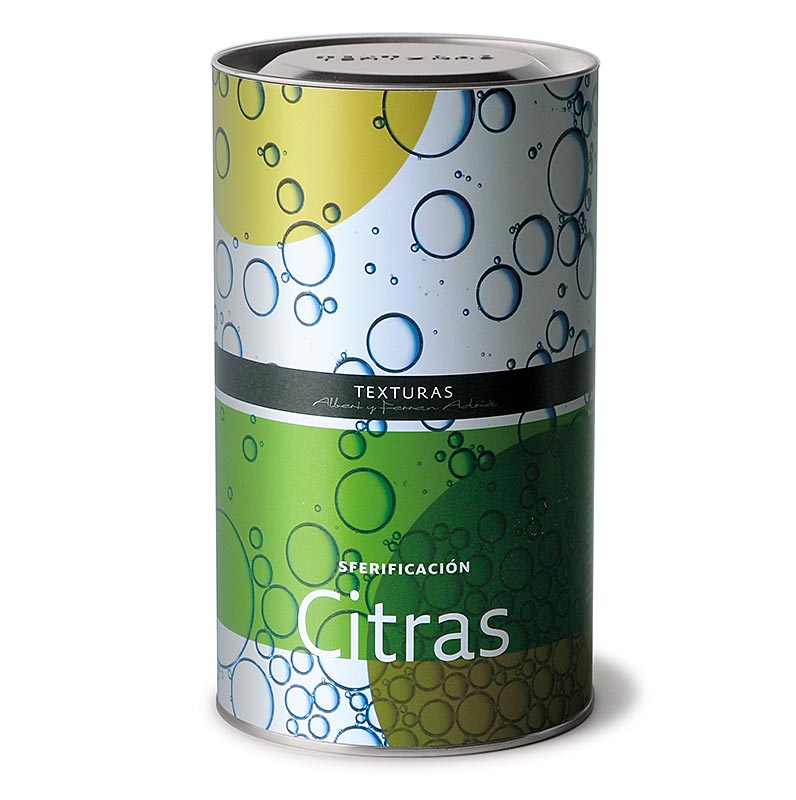 Citrate de sodium, également connu sous le nom de Citras Texturas Ferran Adrià, E 331, en emballage de 600 g, un produit pour les applications culinaires