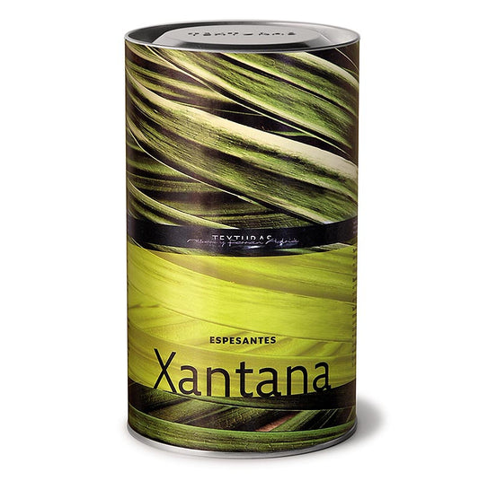 Xantan (gomme xanthane), Texturas Ferran Adrià, E 415, 600 g - un sachet blanc de 600 g de gomme xanthane, produit par Texturas Ferran Adrià, utilisé comme épaississant dans la préparation des aliments.