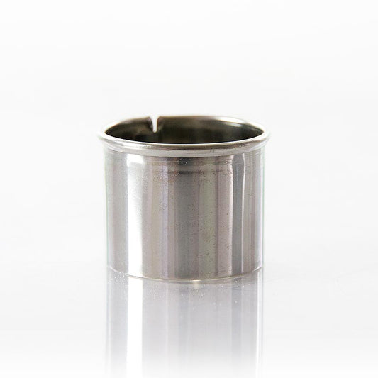 Coupe-bagues en acier inoxydable à surface lisse, diamètre 3cm, hauteur 25cm, épaisseur 03mm, pièce unique
