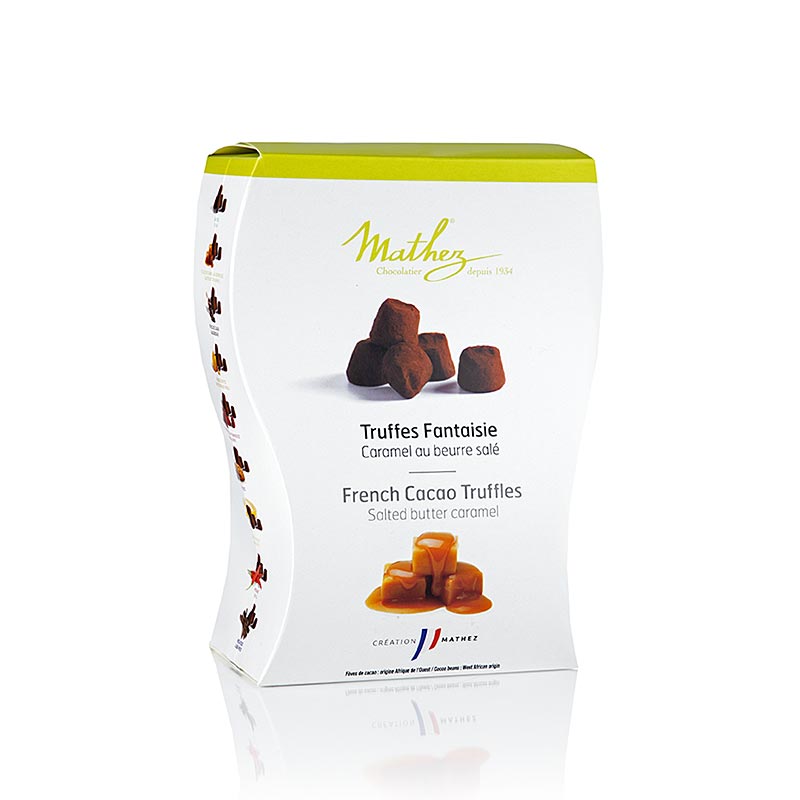 Truffes - pralines, Mathez, avec caramel croquant, 250 g, délicieuses truffes au chocolat français avec un fourrage au caramel croquant