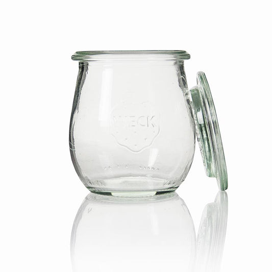 Gobelets, bocaux en verre tulipe de 225 ml, sans collier de serrage et anneau en caoutchouc, de la marque Weck, 1 pièce