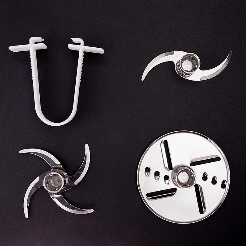 PACOJET Coupe set (2 couteaux + 1 disque à percussion + pince à couteaux), 3 pièces - accessoires pour robot de cuisine professionnel pour trancher et hacher