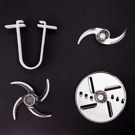 PACOJET Coupe set (2 couteaux + 1 disque à percussion + pince à couteaux), 3 pièces - accessoires pour robot de cuisine professionnel pour trancher et hacher