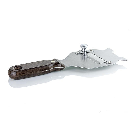 Coupe truffe en métal avec lame lisse, tête carrée et manche en bois, 1 pièce