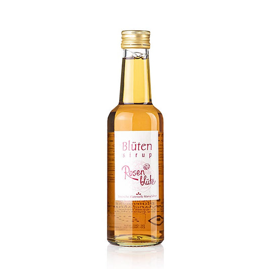 Sirop de fleur de rose biologique, dilué à 1:10, dans un flacon de 250 ml