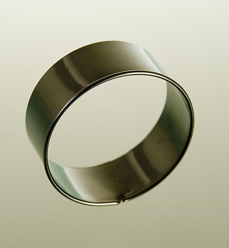 Coupe-anneau en acier inoxydable à surface lisse, 6 cm de diamètre, 25 cm de haut, 03 mm d'épaisseur, 1 pièce, parfait pour couper les gâteaux et les pâtisseries