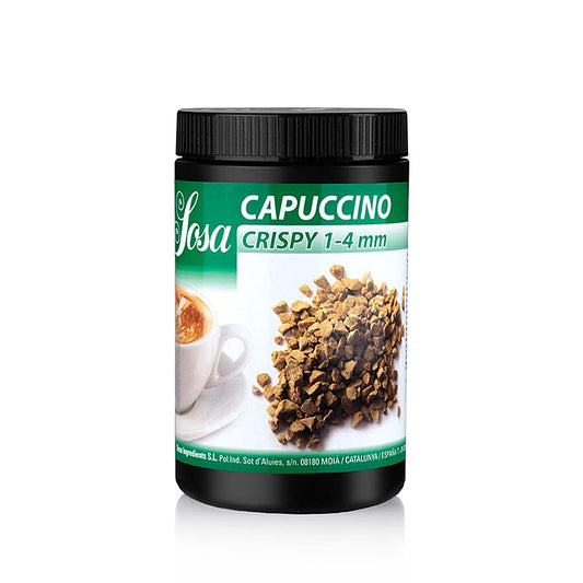 Sosa Crispy - Cappuccino, lyophilisé (38525), 250 g, emballé dans un sachet hermétique, parfait pour ajouter une saveur croquante de cappuccino aux desserts et pâtisseries