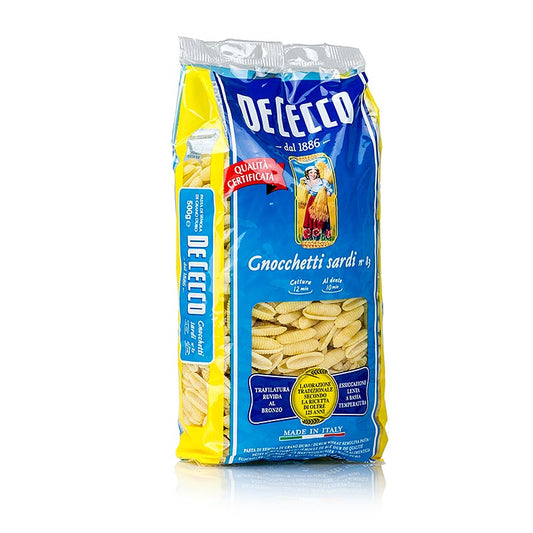 De Cecco Gnocchetti sardi, no83, 500 g - Forme traditionnelle des pâtes sardes, idéale pour les sauces aux légumes