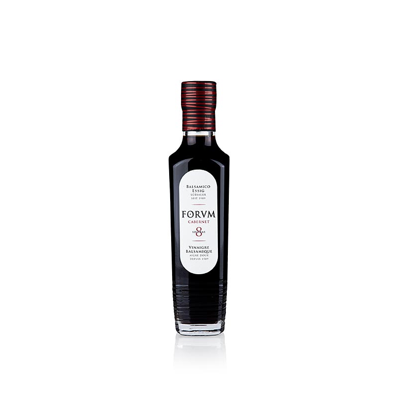 Bouteille de 250 ml de vinaigre FORVM Cabernet Sauvignon, vieilli en fûts de bois