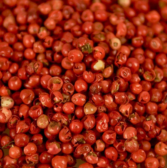 100 grammes de poivre rose séché, également connu sous le nom de baies de Schinus, image du produit