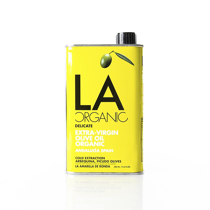 Huile d'olive extra vierge, La Ronda Suave Eco (boîte de Philippe Starck), BIO, 500 ml - huile d'olive biologique dans une boîte au design unique de Philippe Starck