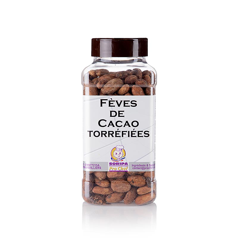 Fèves de cacao torréfiées et entières de Soripa, paquet de 500 g, parfaites pour la préparation de délicieux chocolats et desserts.