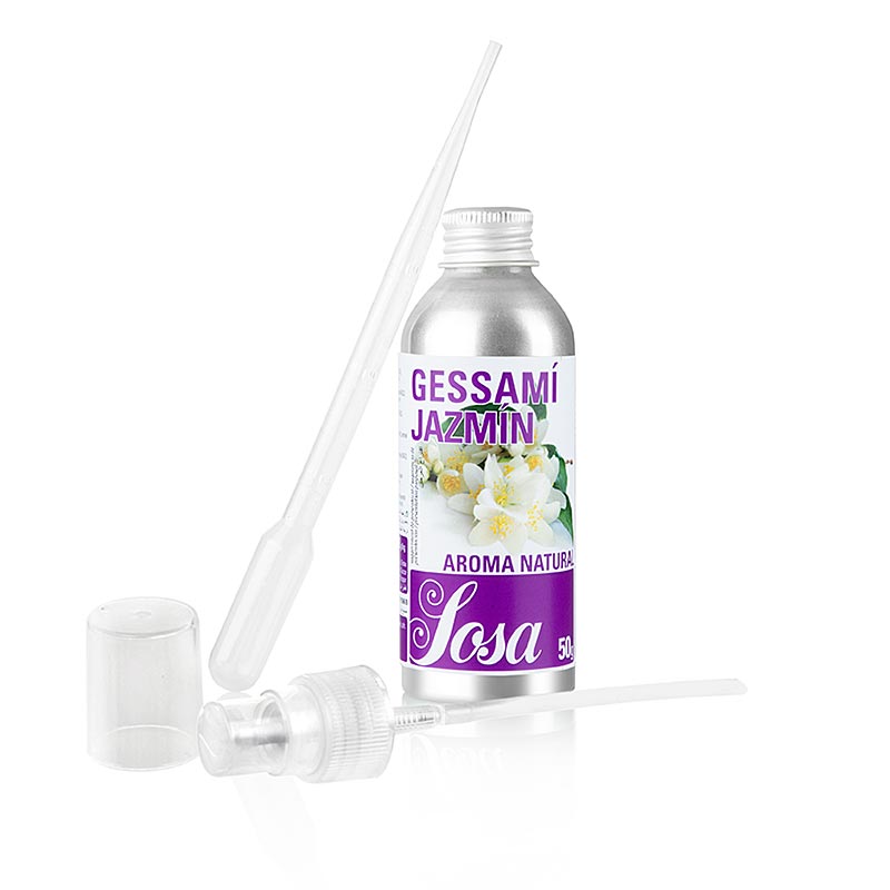 Arôme naturel de jasmin liquide de 50 g, parfait pour ajouter une délicieuse saveur de jasmin à divers plats et boissons.