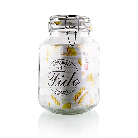 Pot en fil de fer - Fido, 2 litres, carré, 1 pièce, idéal pour conserver les aliments secs