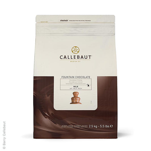 Callets au lait entier avec 37,8% de cacao, parfaits pour les fontaines et la fondue, paquet de 2,5 kg