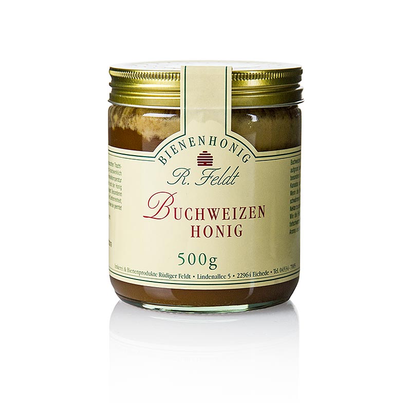 Miel de sarrasin du Canada, foncé, crémeux et très fort, couleur caramel, 500 g