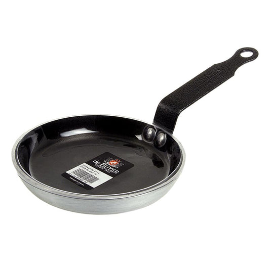 deBUYER Poêle à blinis en aluminium antiadhésif Choc, 14 cm de diamètre, 1 pièce, parfaite pour la cuisson de petites crêpes et de blinis