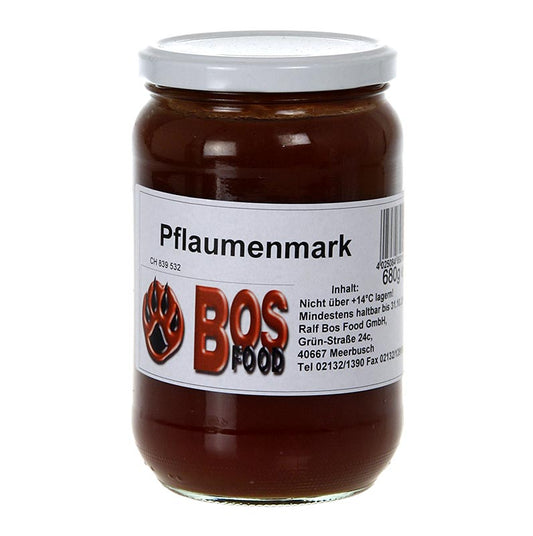 Purée de prunes, finement tamisée, 680 g - Purée de haute qualité à base de prunes soigneusement sélectionnées, parfaitement tamisée pour obtenir une consistance lisse et savoureuse, dans un emballage pratique de 680 g.