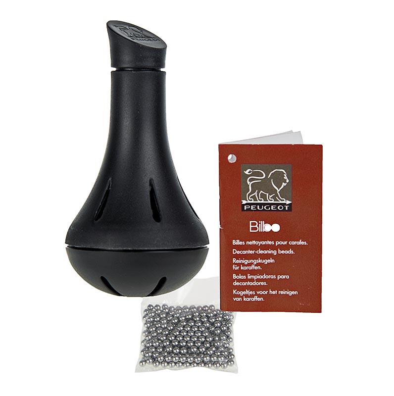 Billes de nettoyage en acier inoxydable pour carafe à vin Peugeot, BILBO, 1 pièce, nettoyage efficace
