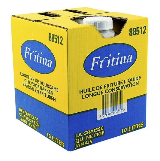 Fritina Longlife - Graisse de friture / huile de friture, 10 litres, convient pour la friture et la cuisson à long terme des aliments