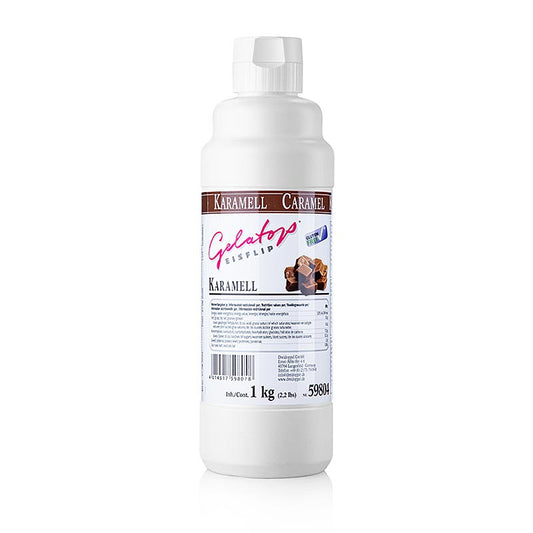 Caramel flip Gelatop Dreidoppel Nr 598 1 litre image du produit montrant le délicieux goût de caramel et l'emballage de haute qualité