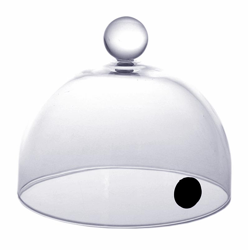 Cloche à fumer en verre Rubi avec valve, Ø 13cm, convient pour Super-Aladin-Profi, 1 pièce