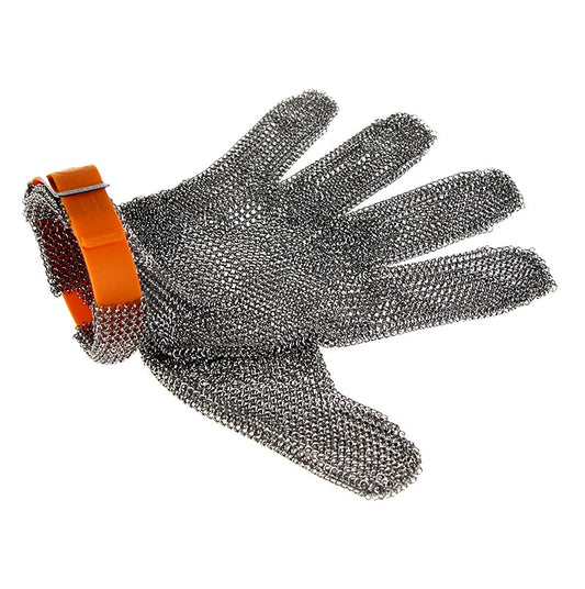 Gant d'huître Euroflex - gant de chaîne, taille XL (4), orange, 1 pièce - gant de protection pour la manipulation d'objets pointus lors du travail avec des poissons et des crustacés