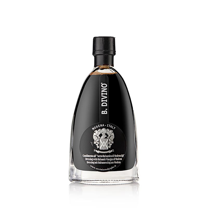 Balsamo Divino Condimento, 6 ans d'âge en fûts de chêne et d'acacia, Malpighi, 200 ml - délicieux vinaigre balsamique italien artisanal