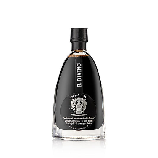 Balsamo Divino Condimento, 6 ans d'âge en fûts de chêne et d'acacia, Malpighi, 200 ml - délicieux vinaigre balsamique italien artisanal