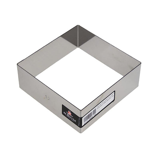 Cadre deBUYER carré en acier inoxydable mesurant 12 x 12 cm et 45 cm de haut, convient pour 1 pièce