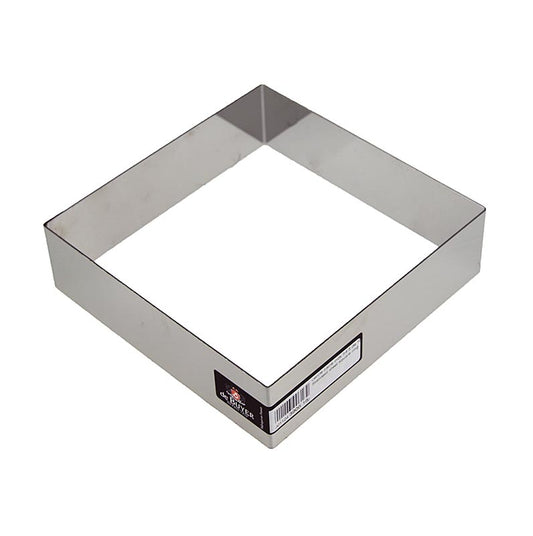 deBUYER cadre carré en acier inoxydable avec dimensions 16 x 16 cm et hauteur 45 cm, 1 pièce