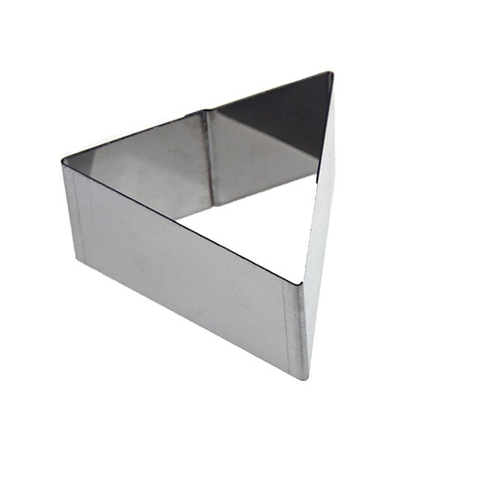 Cadre deBUYER en acier inoxydable de forme triangulaire, longueur de bord 9,4 cm et hauteur 4,5 cm, 1 pièce
