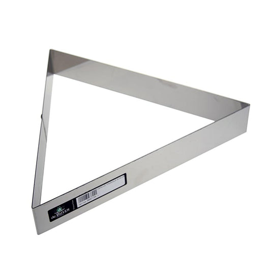 Cadre RVS deBUYER, triangulaire en acier inoxydable, avec une longueur de bord de 30cm et une hauteur de 4,5cm, 1 pièce