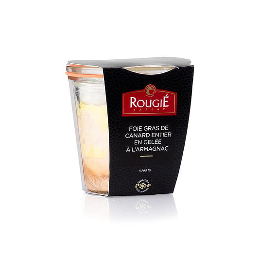 Foie entier de canard Rougié à l'Armagnac, 180 g, produit d'épicerie fine de luxe