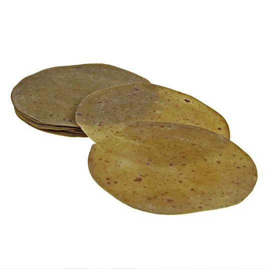Pappadums, épicés avec des piments rouges, environ ø 15cm, 200 g, 12 pièces - délicieux et croustillants pains plats indiens pour tous les repas