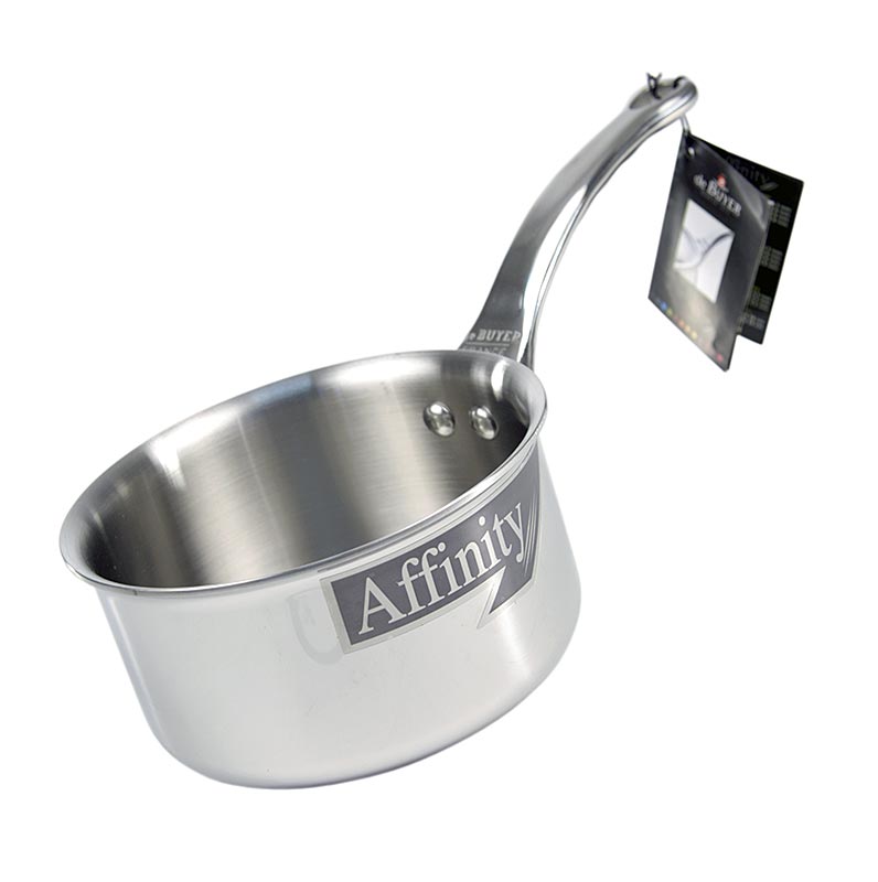 Cocotte à induction deBUYER Affinity en acier inoxydable avec un diamètre de 14 cm et une hauteur de 7,5 cm