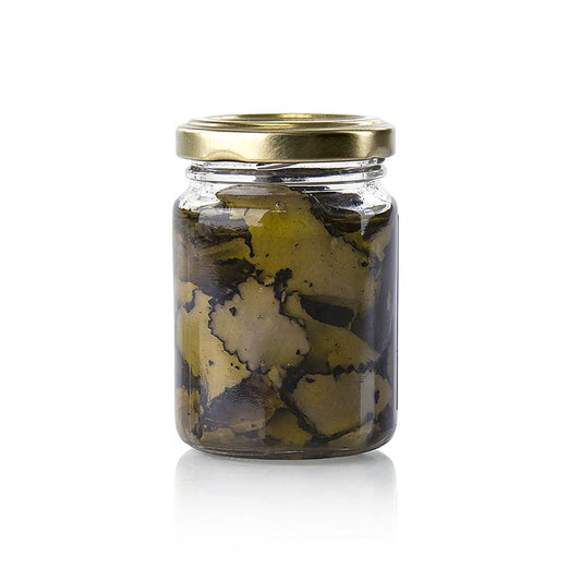 Carpaccio de truffes d'été, Gaillard, 80 g, à base de lamelles de truffes dans de l'huile d'olive extra vierge