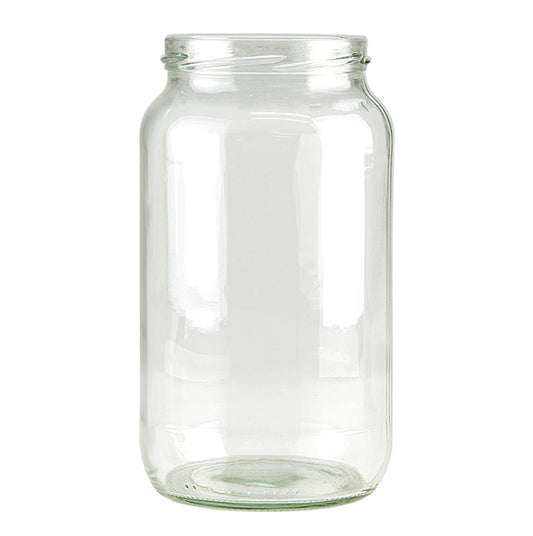 Bocal rond en verre de 1062 ml sans couvercle, avec un col de ø 82 mm - 1 pièce